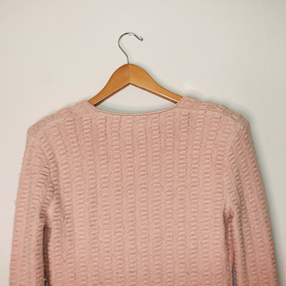 L’Agence Sue Textured Knit Cardigan Sweater in Pink Petal - Picture 7 of 16